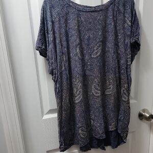 Women's Paisley Print Top - Blue